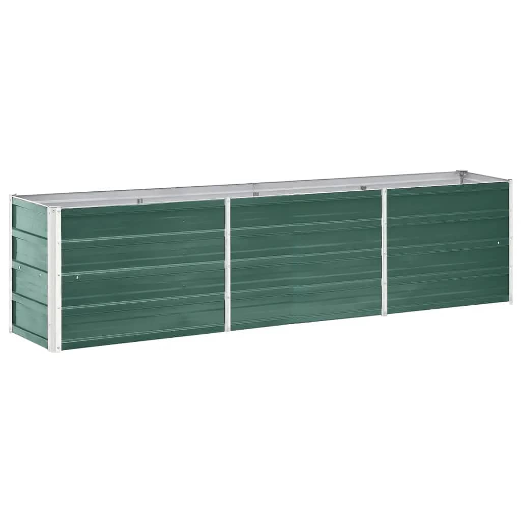 Strat înălțat de grădină verde 240 x 40 x 45 cm oțel galvanizat