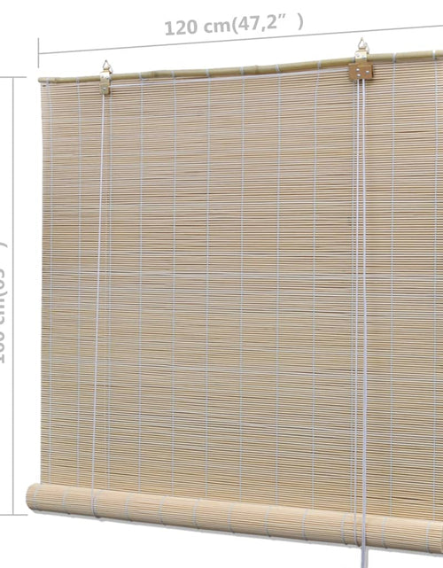 Încărcați imaginea în vizualizatorul Galerie, Jaluzele din bambus natural tip rulou, 2 buc., 120 x 160 cm
