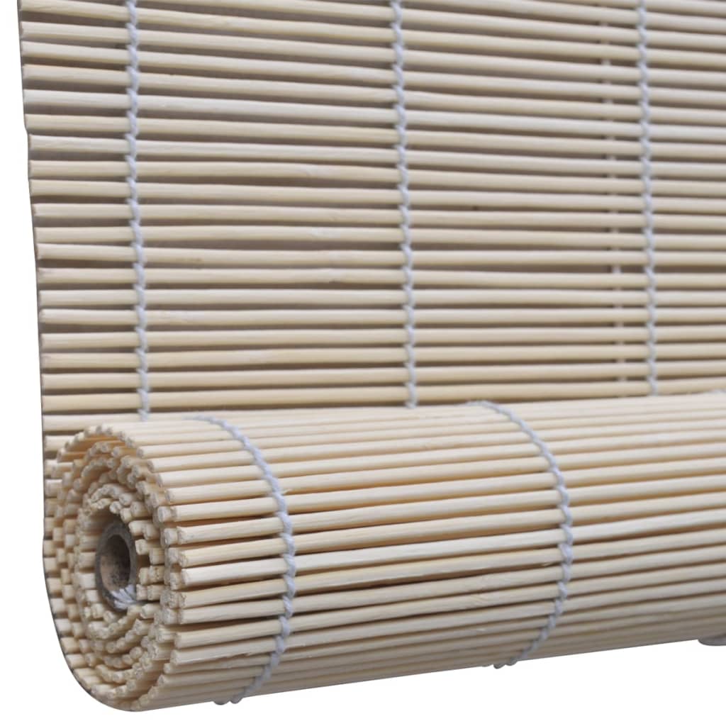 Jaluzele din bambus natural tip rulou, 4 buc., 120 x 160 cm