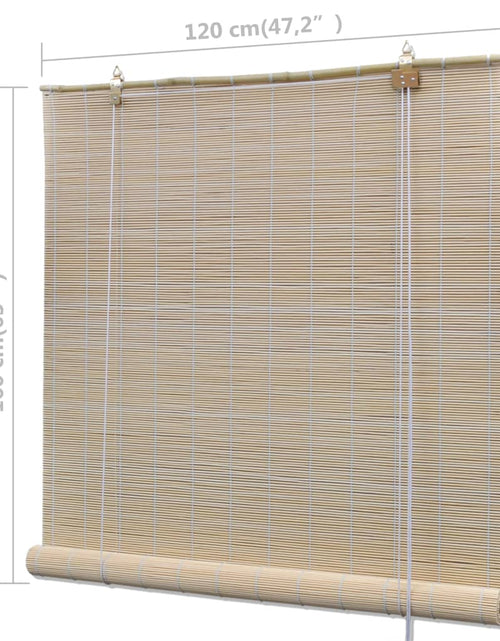 Încărcați imaginea în vizualizatorul Galerie, Jaluzele din bambus natural tip rulou, 4 buc., 120 x 160 cm
