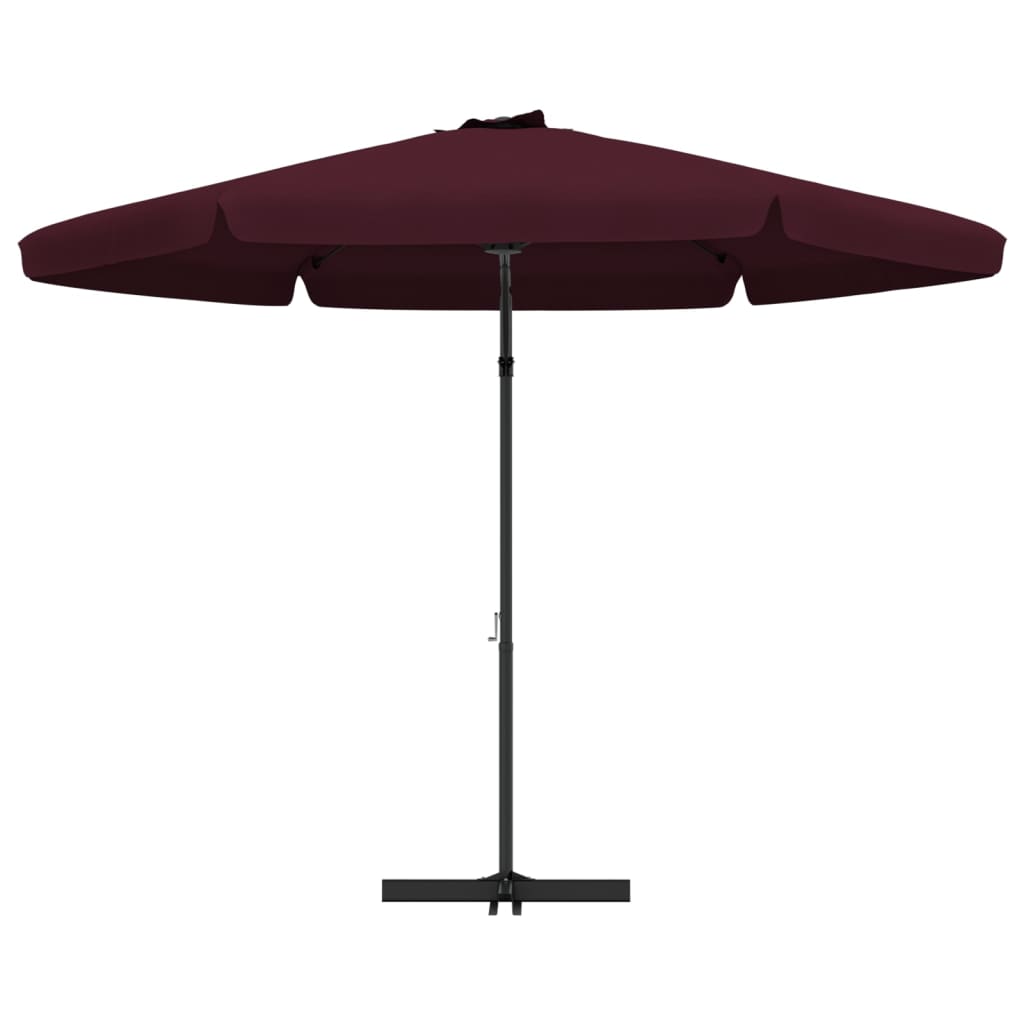 Umbrelă de soare exterior, stâlp din oțel, roșu bordo, 300 cm