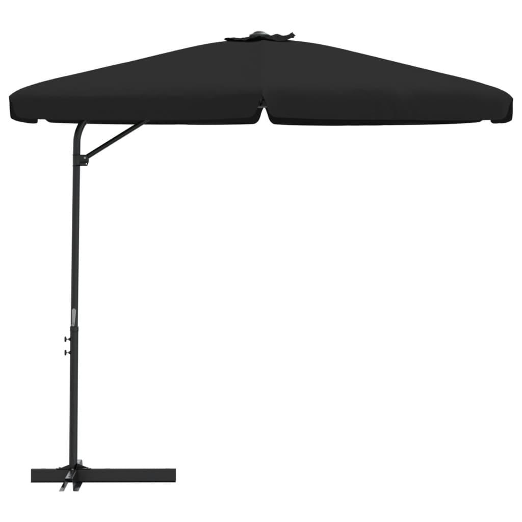 Umbrelă de soare de grădină, stâlp din oțel, negru, 300 cm