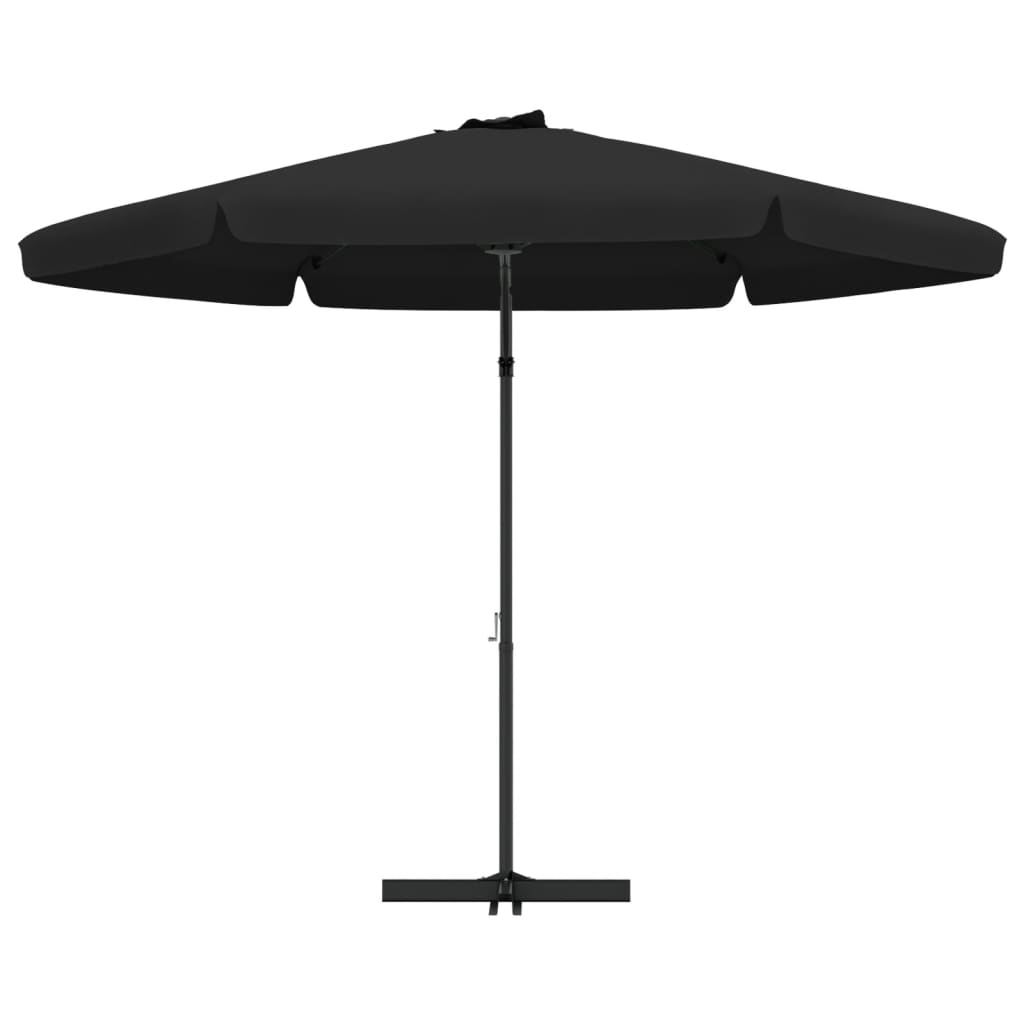 Umbrelă de soare de grădină, stâlp din oțel, negru, 300 cm