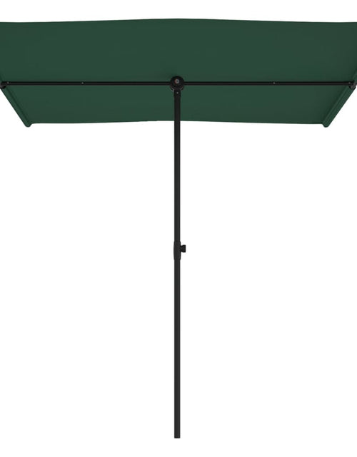 Загрузите изображение в средство просмотра галереи, Umbrelă de soare de exterior, stâlp aluminiu, verde, 2 x 1,5 cm
