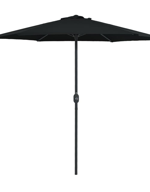 Загрузите изображение в средство просмотра галереи, Umbrelă de soare cu stâlp aluminiu, negru, 270 x 246 cm
