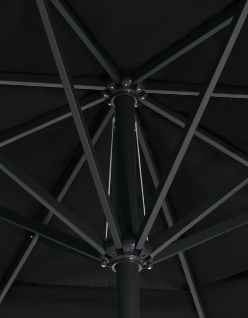 Загрузите изображение в средство просмотра галереи, Umbrelă de soare exterior cu stâlp aluminiu, negru, 600 cm
