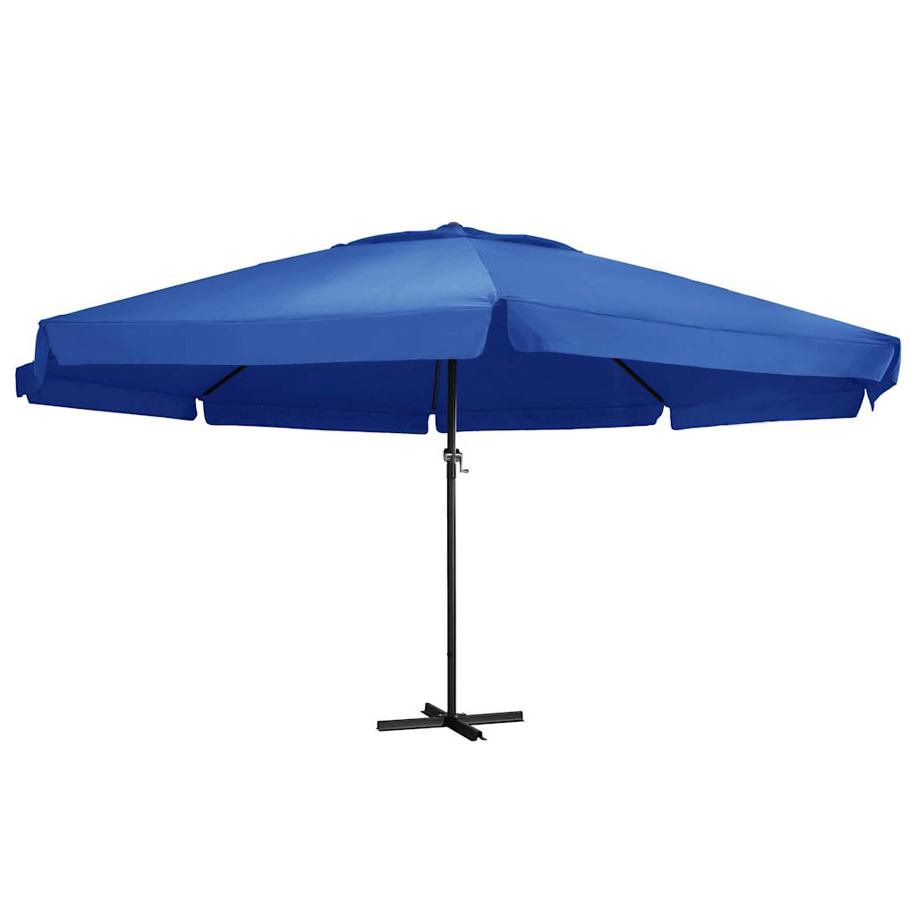 Umbrelă soare de grădină, stâlp aluminiu albastru azur 600 cm