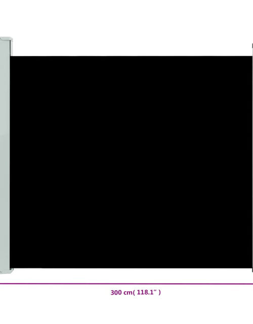 Загрузите изображение в средство просмотра галереи, Copertină laterală retractabilă de terasă, negru, 100x300 cm
