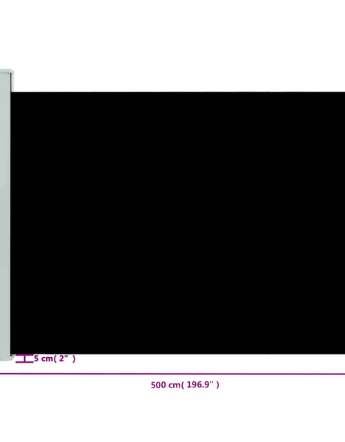 Загрузите изображение в средство просмотра галереи, Copertină laterală retractabilă de terasă, negru, 140x500 cm
