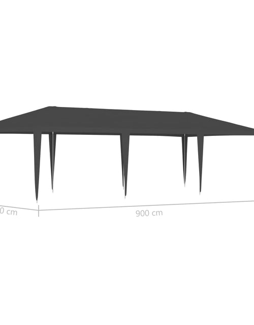 Încărcați imaginea în vizualizatorul Galerie, Cort de petrecere profesional, antracit, 4 x 9 m, 90 g/m²
