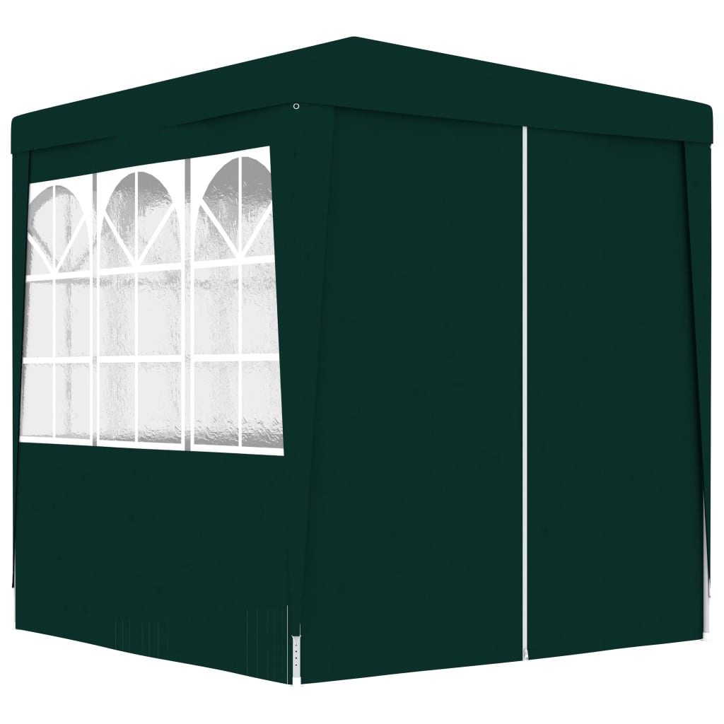 Cort de petrecere profesional cu pereți verde 2 x 2 m, 90 g/m²