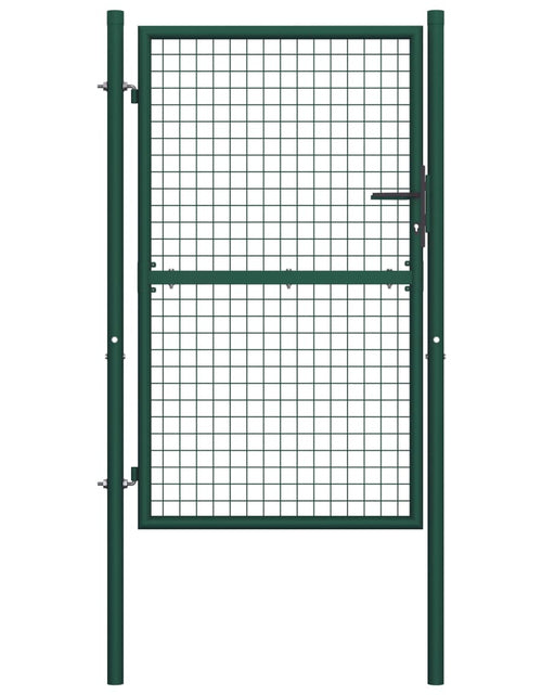 Încărcați imaginea în vizualizatorul Galerie, Poartă de gard, verde, 100 x 175 cm, oțel
