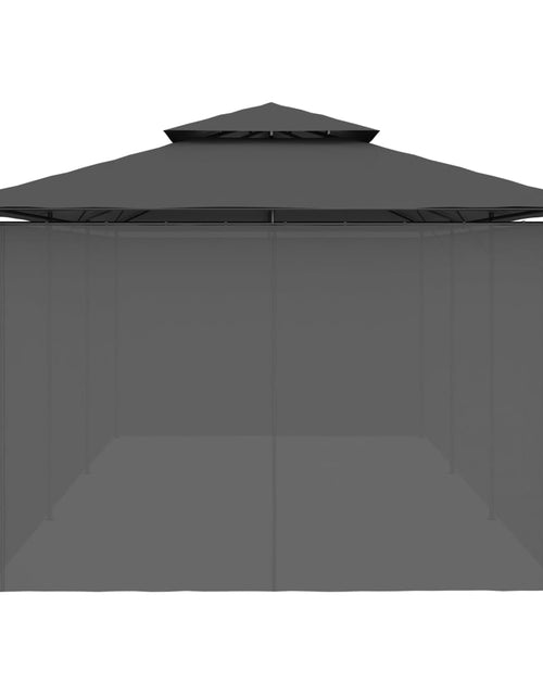 Încărcați imaginea în vizualizatorul Galerie, Pavilion cu perdele, antracit, 600 x 298 x 270 cm
