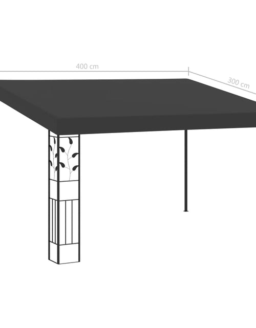 Încărcați imaginea în vizualizatorul Galerie, Pavilion de perete, antracit, 4 x 3 x 2,5 m
