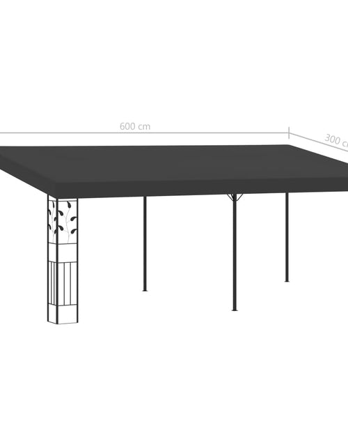 Încărcați imaginea în vizualizatorul Galerie, Pavilion de perete, antracit, 6 x 3 x 2,5 m
