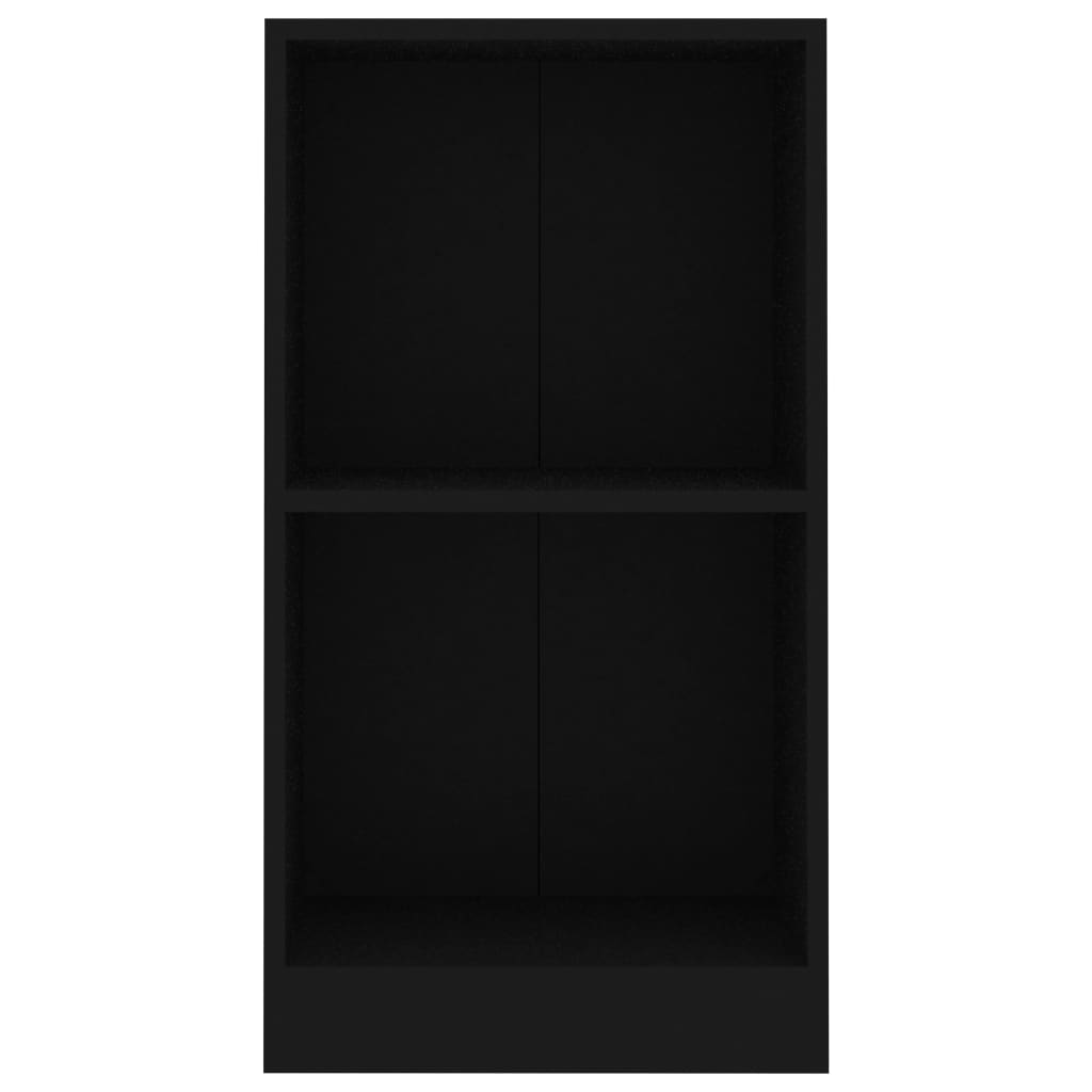 Bibliotecă, negru, 40x24x75 cm, lemn prelucrat