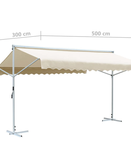 Încărcați imaginea în vizualizatorul Galerie, Copertină cu structură independentă, crem, 500 x 300 cm
