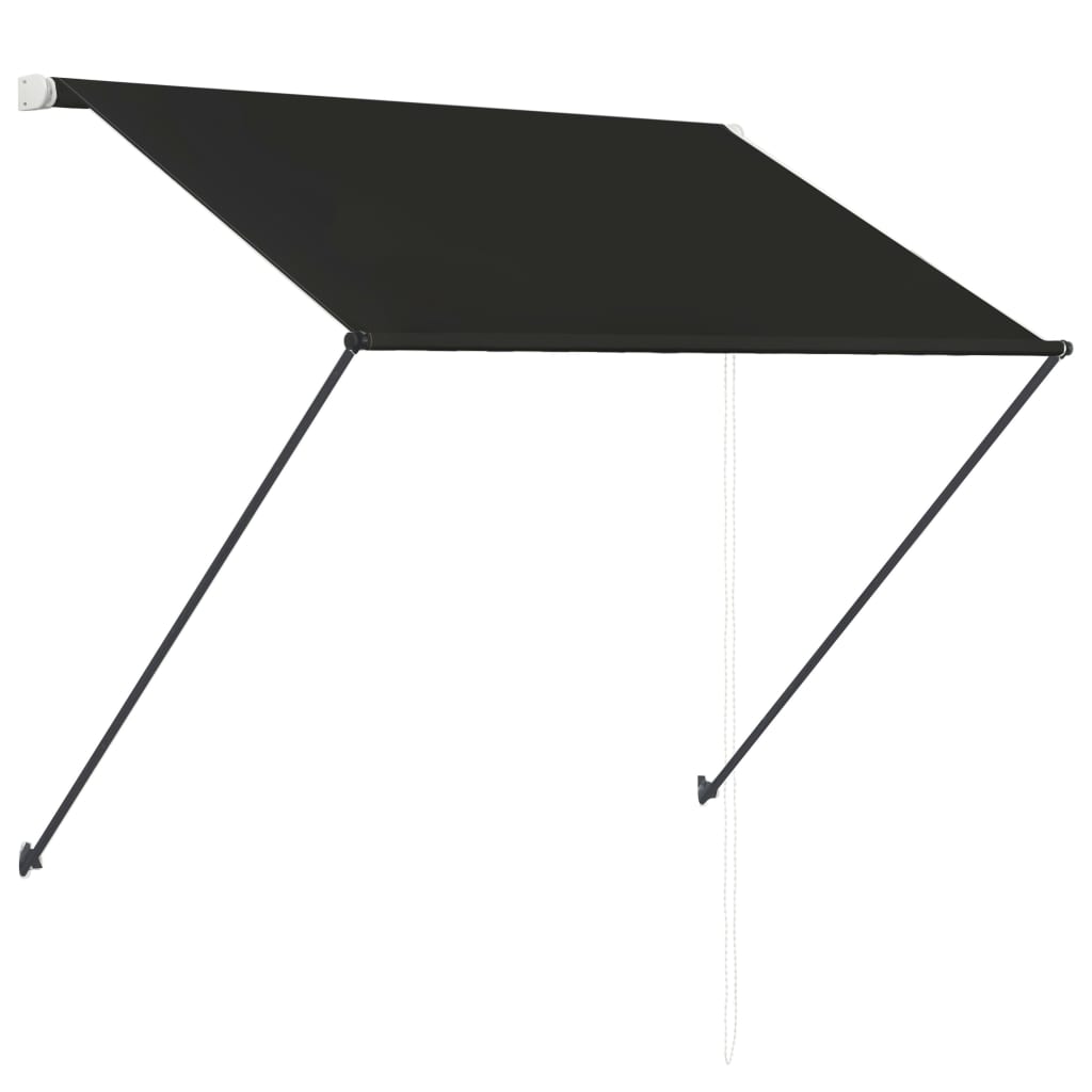 Copertină retractabilă cu LED, antracit, 150 x 150 cm