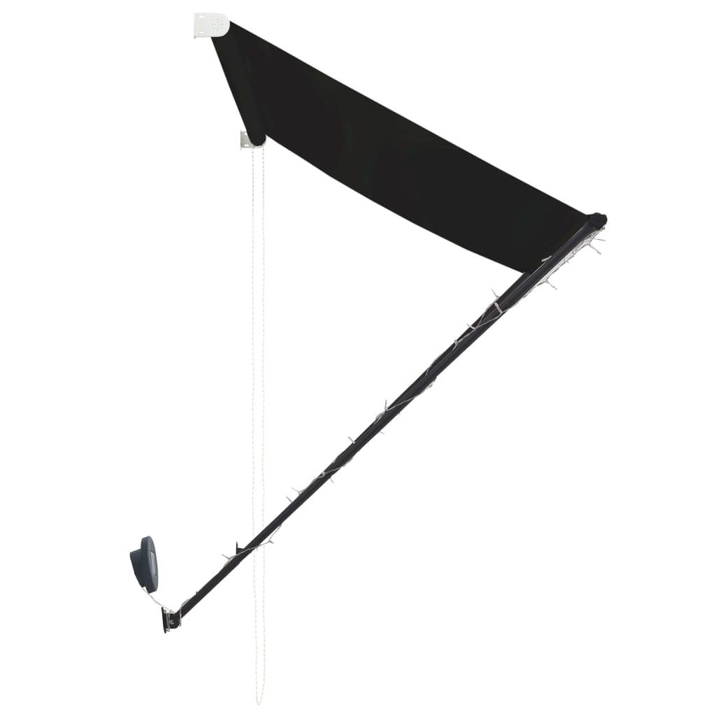 Copertină retractabilă cu LED, antracit, 150 x 150 cm