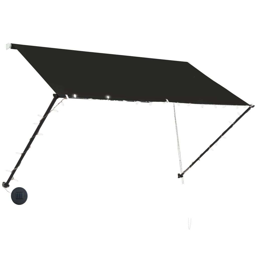 Copertină retractabilă cu LED, antracit, 250 x 150 cm