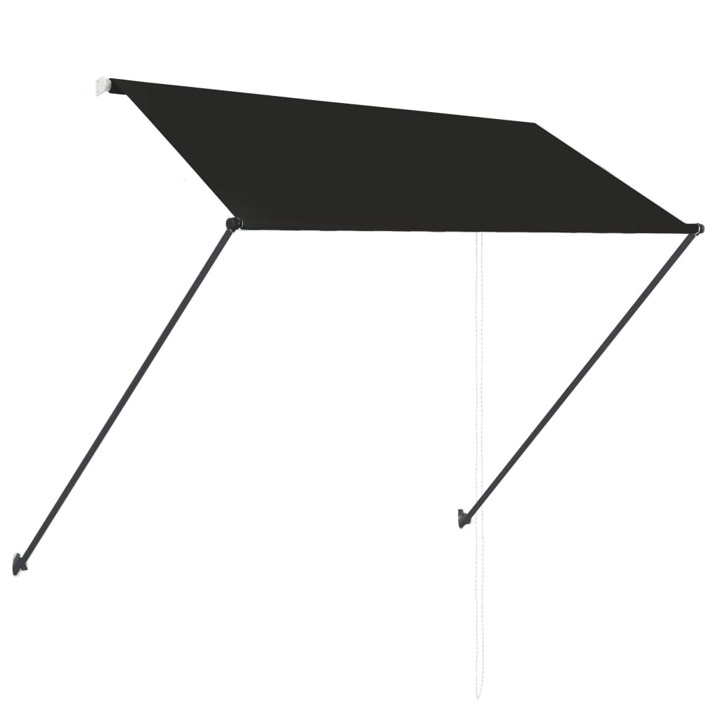 Copertină retractabilă cu LED, antracit, 250 x 150 cm