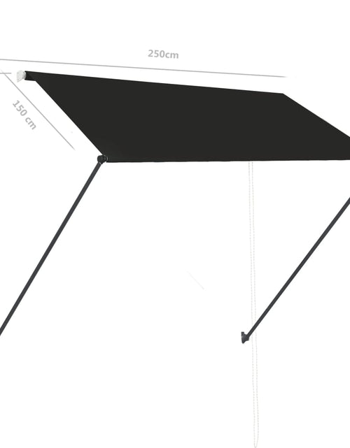 Загрузите изображение в средство просмотра галереи, Copertină retractabilă cu LED, antracit, 250 x 150 cm
