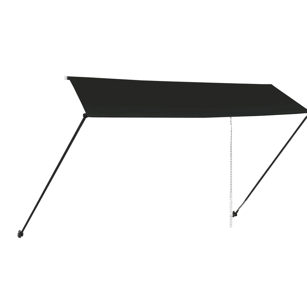 Copertină retractabilă cu LED, antracit, 350 x 150 cm