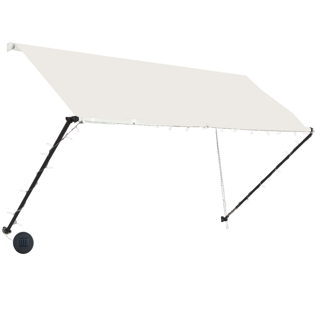 Copertină retractabilă cu LED, crem, 250 x 150 cm