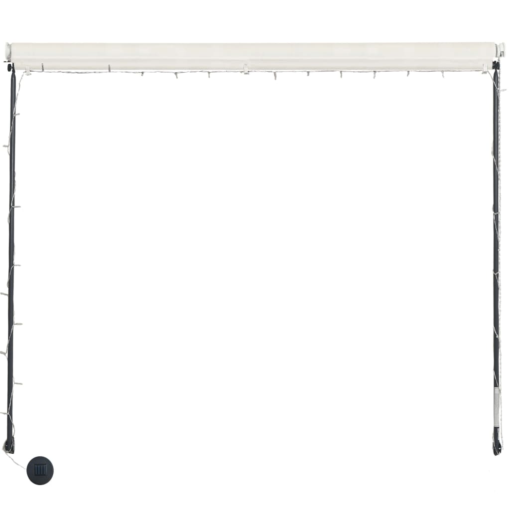 Copertină retractabilă cu LED, crem, 250 x 150 cm