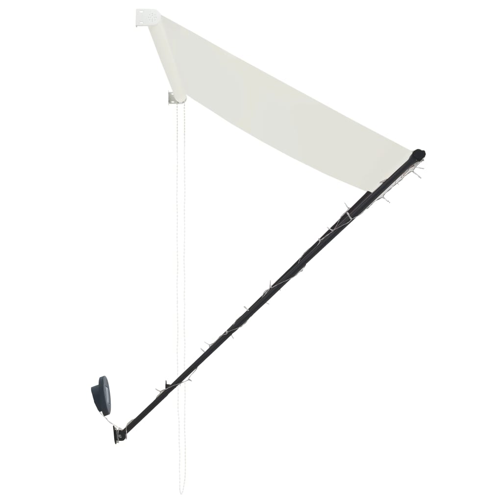 Copertină retractabilă cu LED, crem, 250 x 150 cm