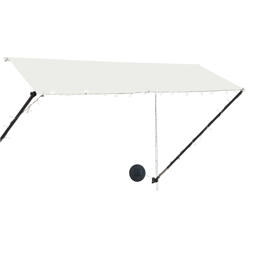 Copertină retractabilă cu LED, crem, 300 x 150 cm