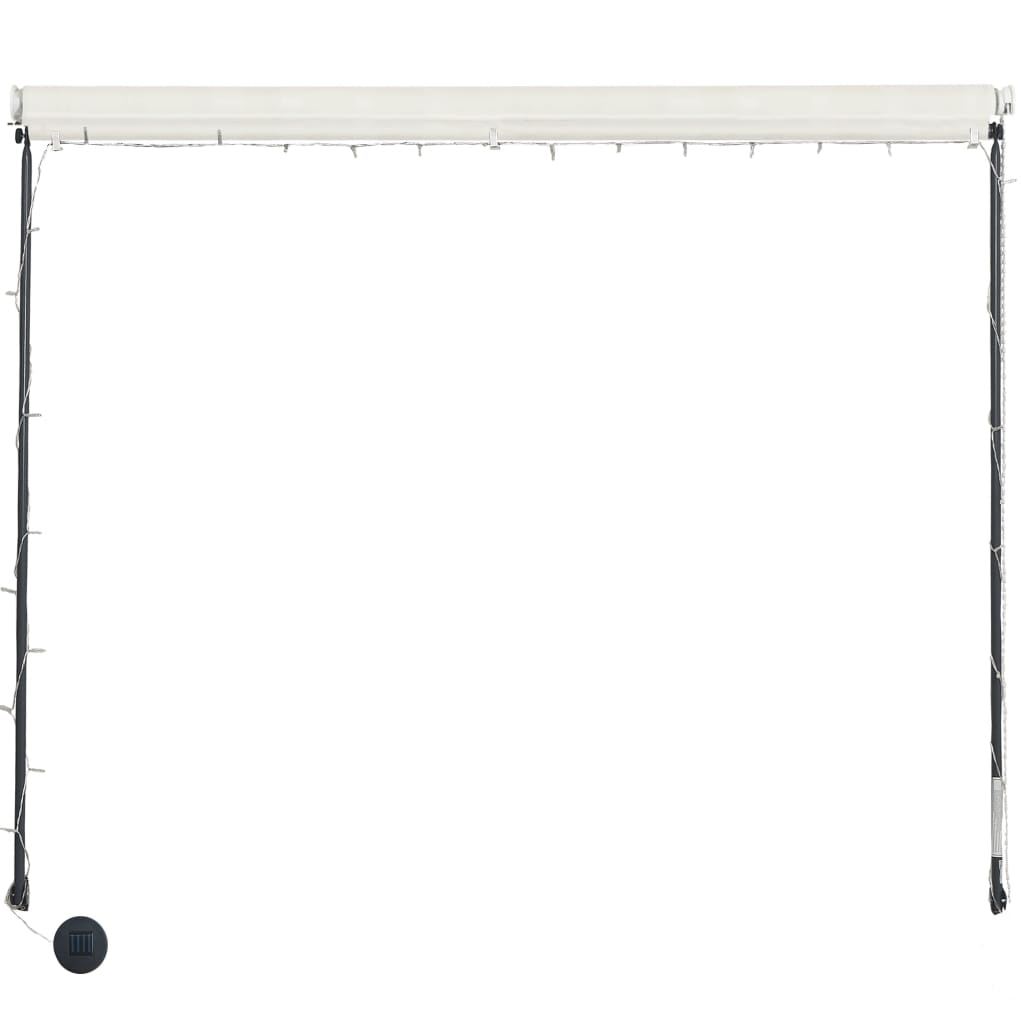 Copertină retractabilă cu LED, crem, 300 x 150 cm