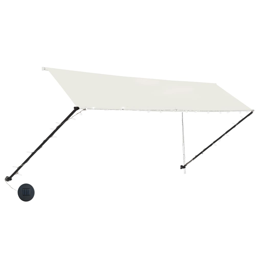 Copertină retractabilă cu LED, crem, 350 x 150 cm