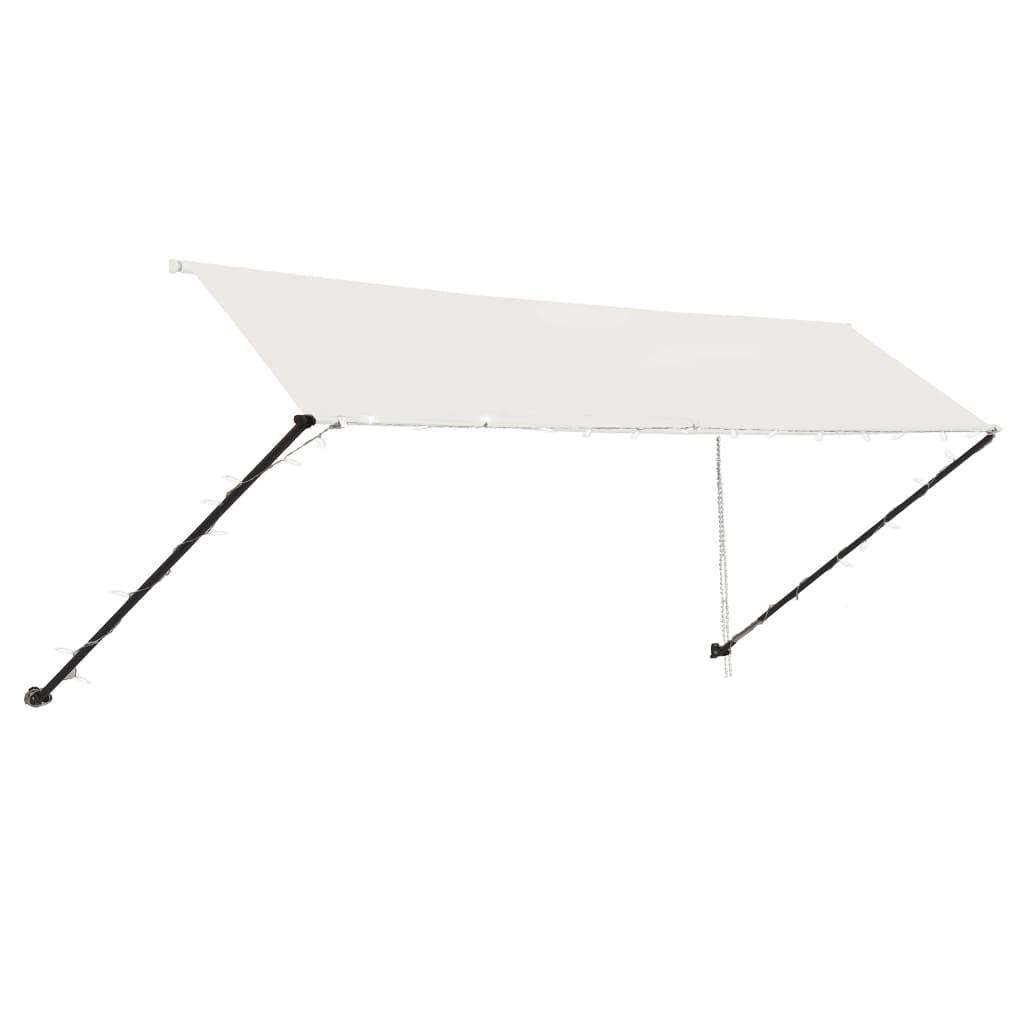 Copertină retractabilă cu LED, crem, 400 x 150 cm