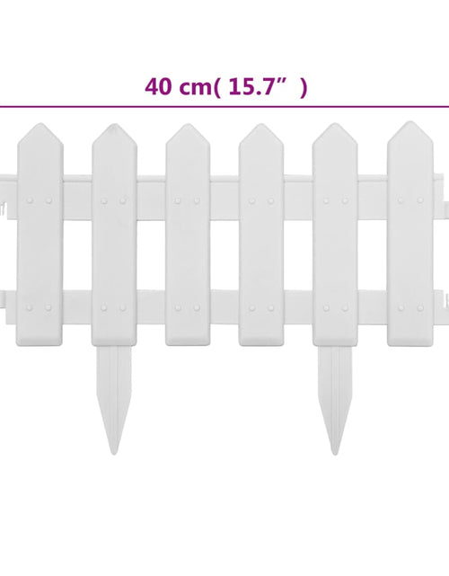 Încărcați imaginea în vizualizatorul Galerie, Borduri de gazon, 25 buc., alb, 10 m, PP - Lando
