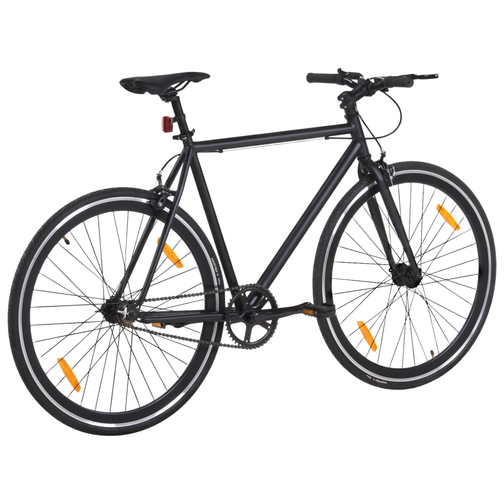 Bicicletă cu angrenaj fix, negru, 700c, 51 cm