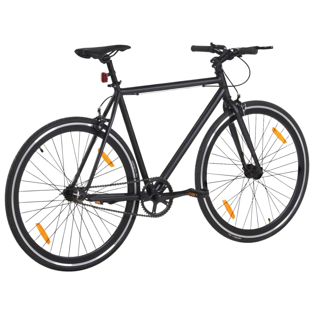 Bicicletă cu angrenaj fix, negru, 700c, 59 cm