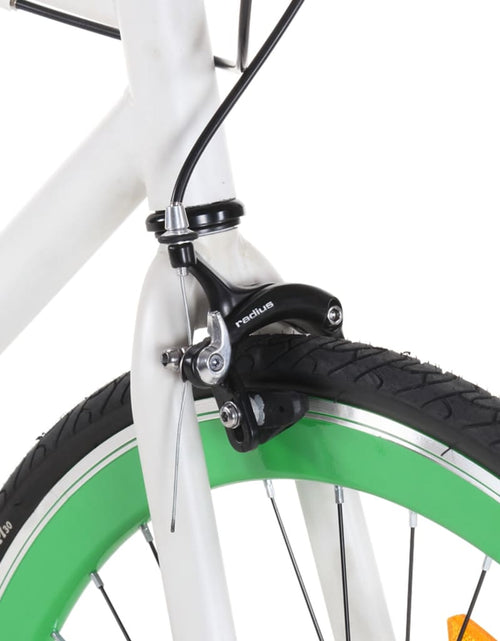 Încărcați imaginea în vizualizatorul Galerie, Bicicletă cu angrenaj fix, alb și verde, 700c, 51 cm
