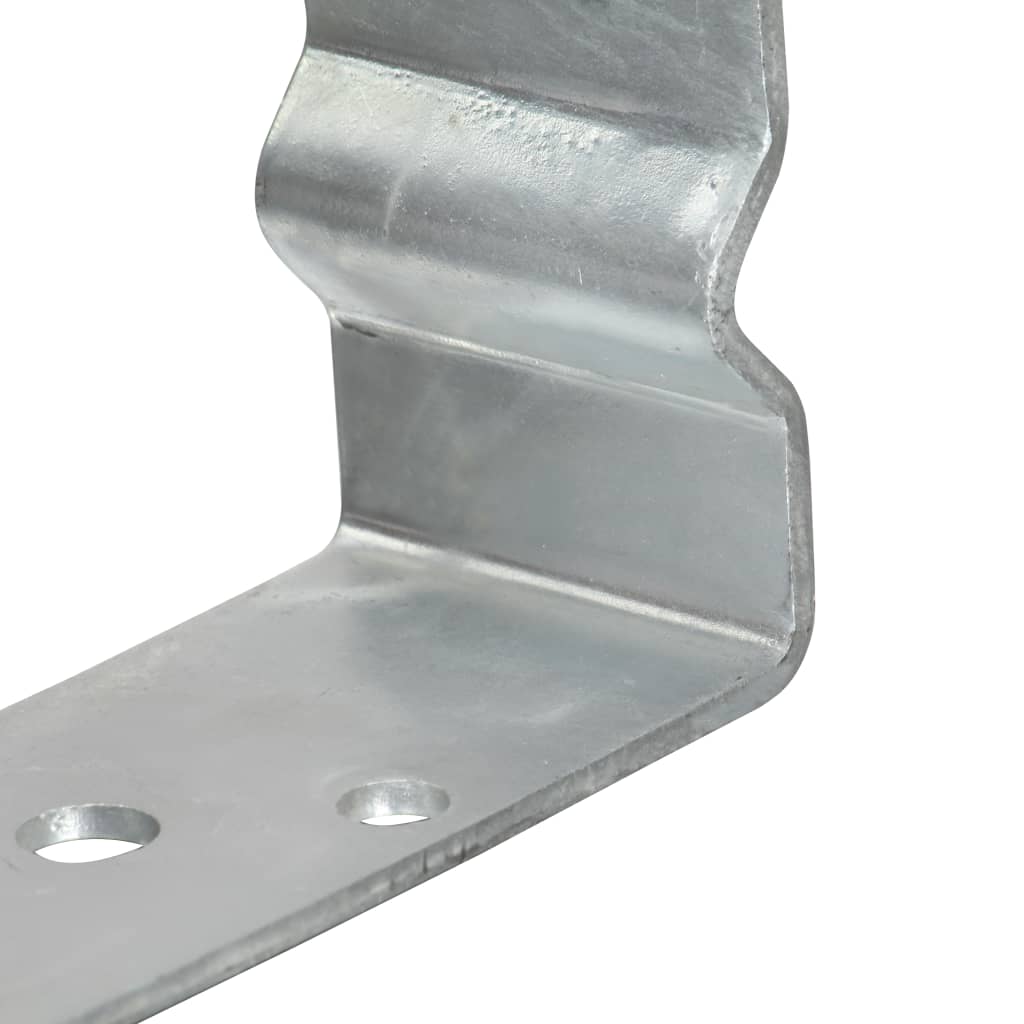 Ancore de gard, 12 buc., argintiu, 7x6x15 cm, oțel galvanizat