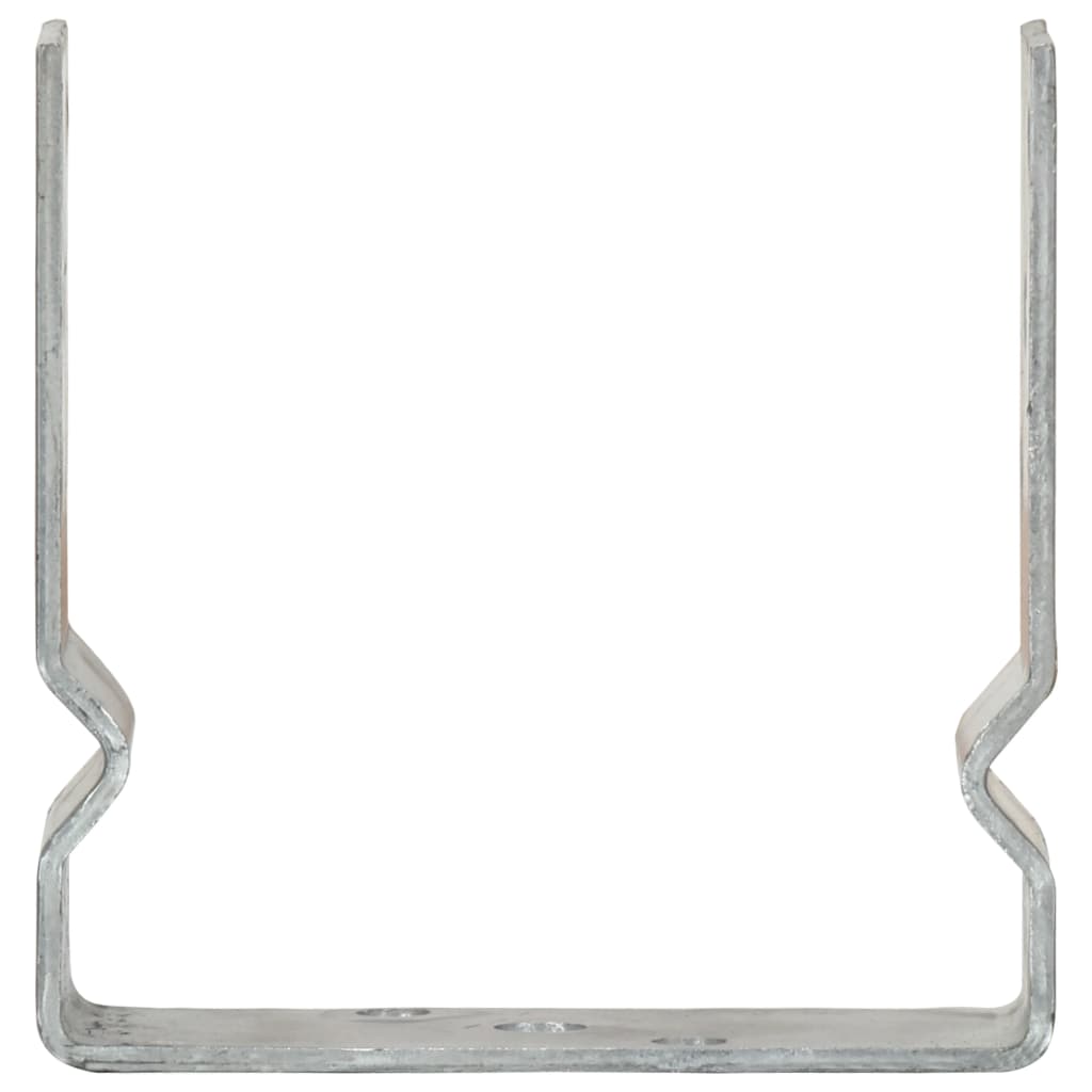 Ancore de gard, 2 buc., argintiu, 14x6x15 cm, oțel galvanizat