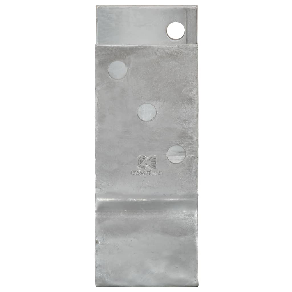 Ancore de gard, 2 buc., argintiu, 14x6x15 cm, oțel galvanizat