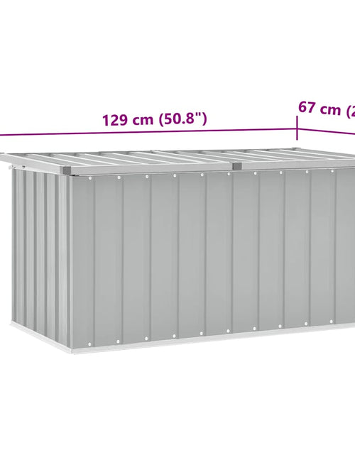 Загрузите изображение в средство просмотра галереи, Ladă de depozitare pentru grădină, gri, 129x67x65 cm
