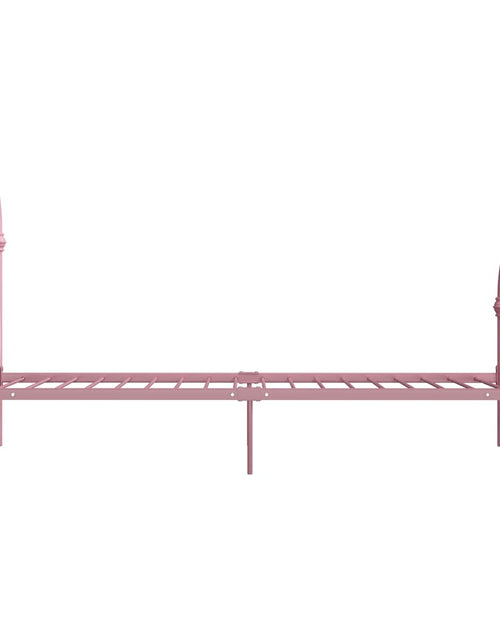 Încărcați imaginea în vizualizatorul Galerie, Cadru de pat, roz, 90 x 200 cm, metal
