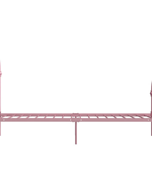 Încărcați imaginea în vizualizatorul Galerie, Cadru de pat, roz, 100 x 200 cm, metal
