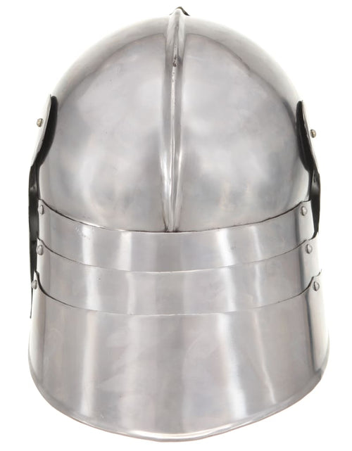 Загрузите изображение в средство просмотра галереи, Coif cavaler medieval antichizat jocuri pe roluri argintiu oțel
