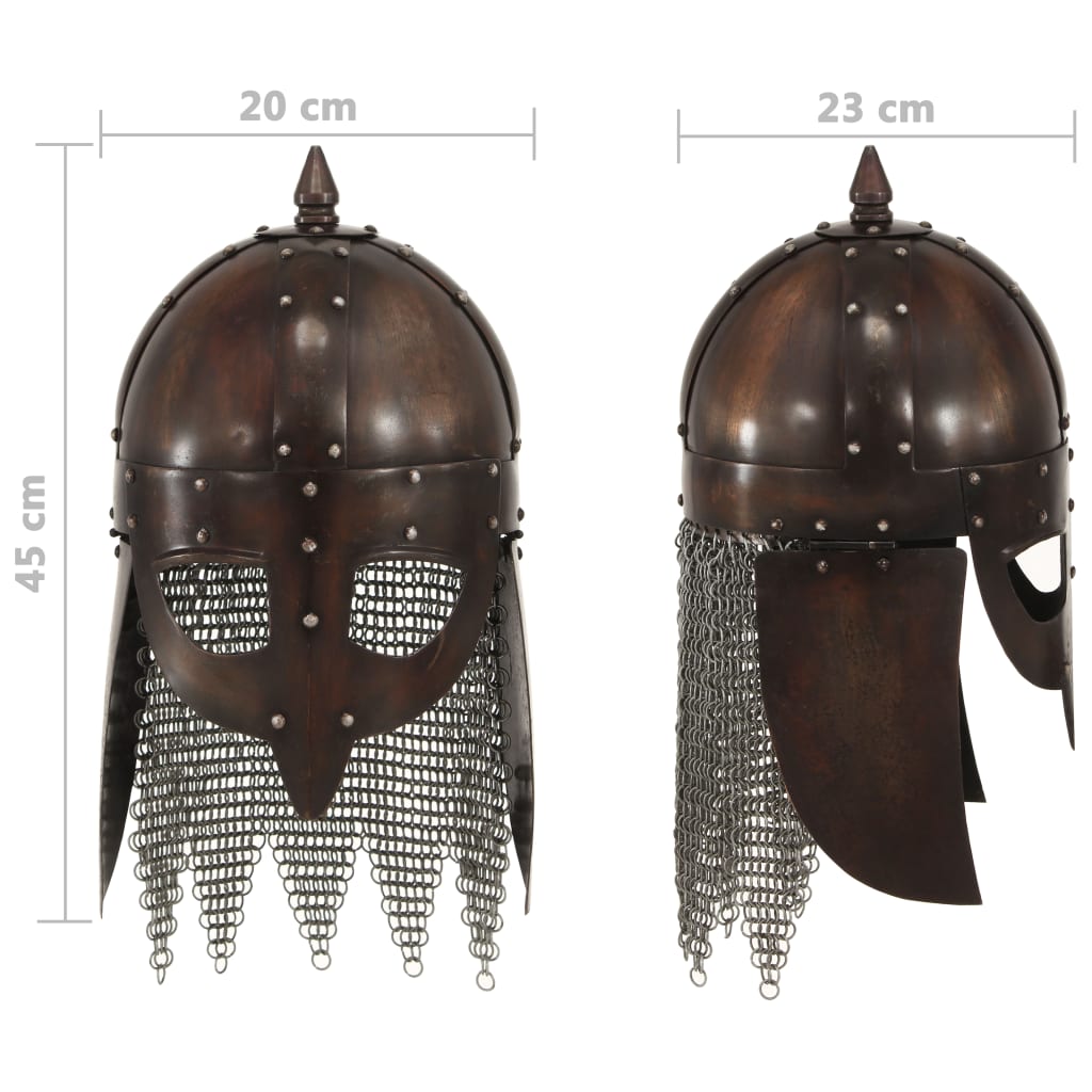 Coif de viking, aspect antic, jocuri pe roluri, arămiu, oțel