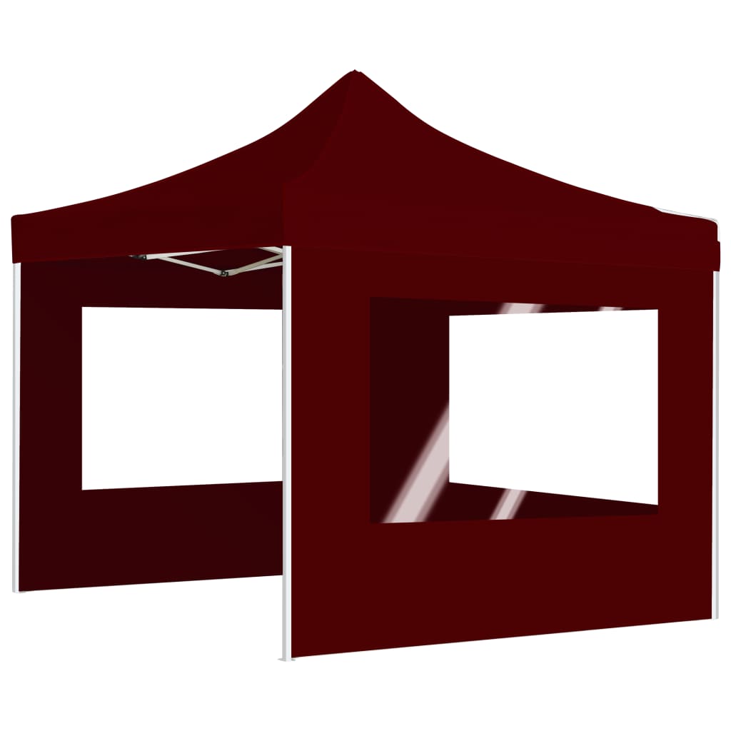 Cort de petrecere pliabil cu pereți, bordo, 2 x 2 m, aluminiu - Lando