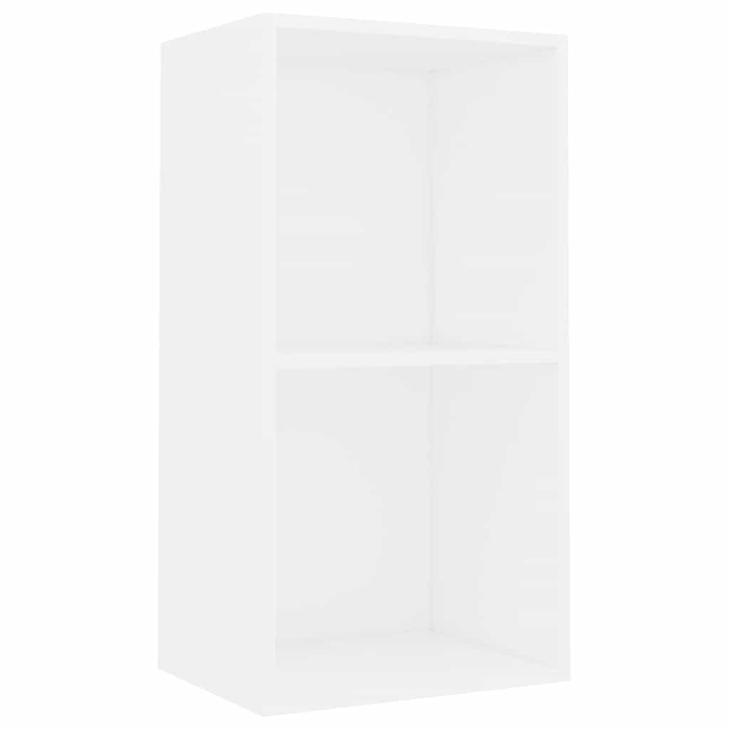 Bibliotecă, alb, 40x30x76,5 cm, lemn prelucrat