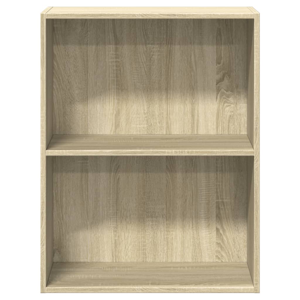 Bibliotecă cu 2 rafturi, stejar Sonoma, 60 x 30 x 76,5 cm, PAL