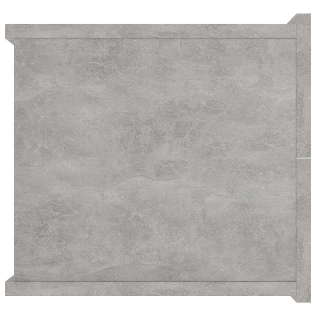 Noptiere, 2 buc., gri beton, 40x30x30 cm, lemn prelucrat